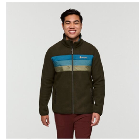 Cotopaxi Men's Large Teca Fleece Full-Zip Jacket Happy Hiker Green Blue NWT - Picture 7 of 8